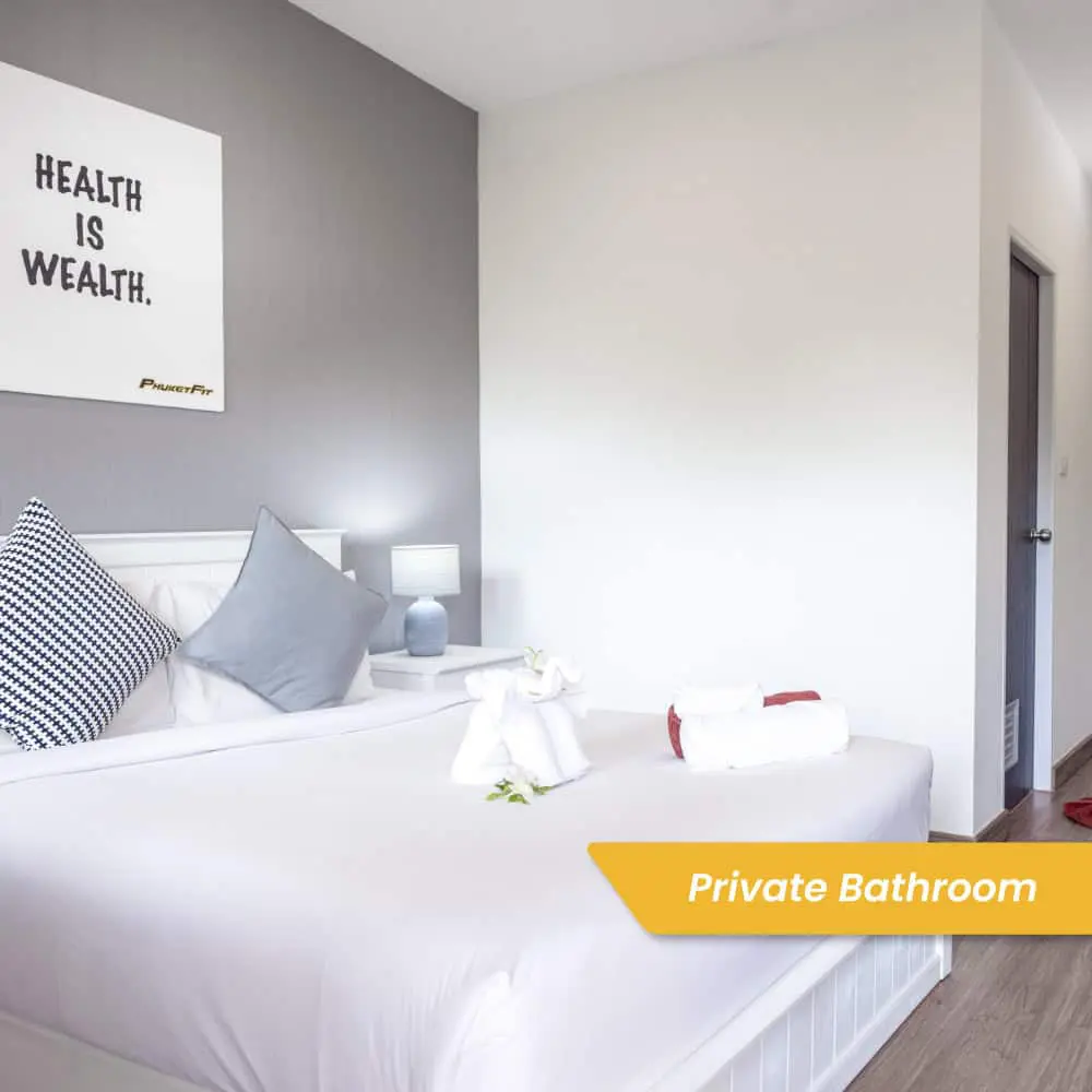 image of PhuketFit health & fitness retreat standard room Thailand