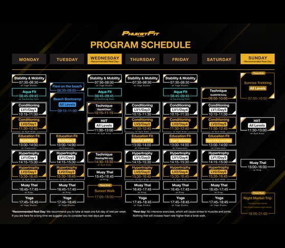 Program Class Schedule PhuketFit (3)
