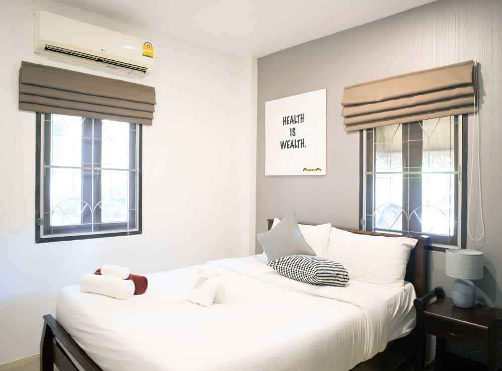 image of PhuketFit single room bedview at Thailand health & fitness resort
