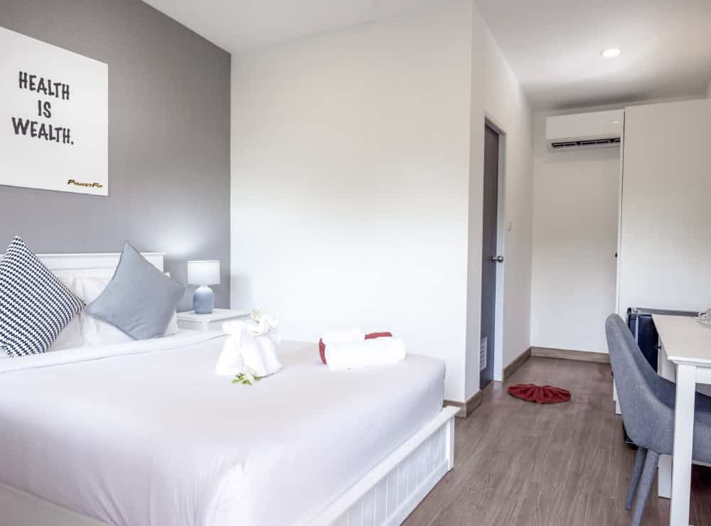 image of PhuketFit standard room bed health & fitness resort Thailand