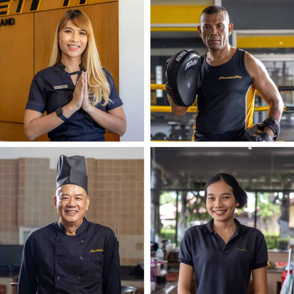 images of PhuketFit department teams at health & fitness resort Thailand