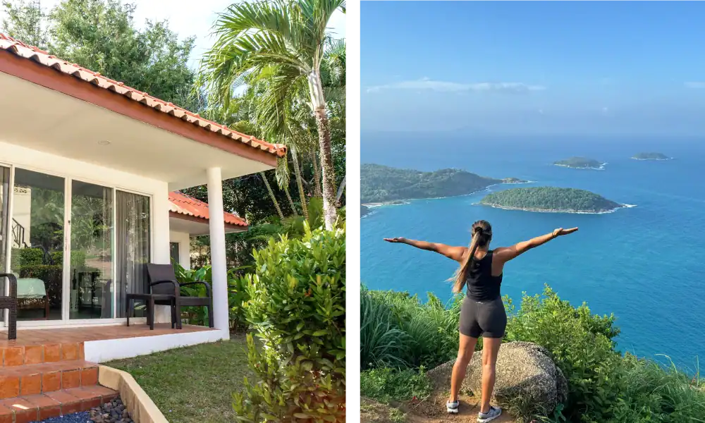 phuketfit-resort-start-your-transformation-all-inclusive-health-and-fitness-retreat-thailand image of PhuketFit accommodation and guest experiencing nature in Thailand
