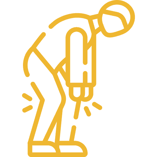 icon of overweight person feeling tired and drained