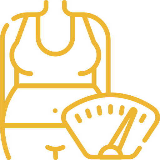 icon of overweight person behind a scale at PhuketFit