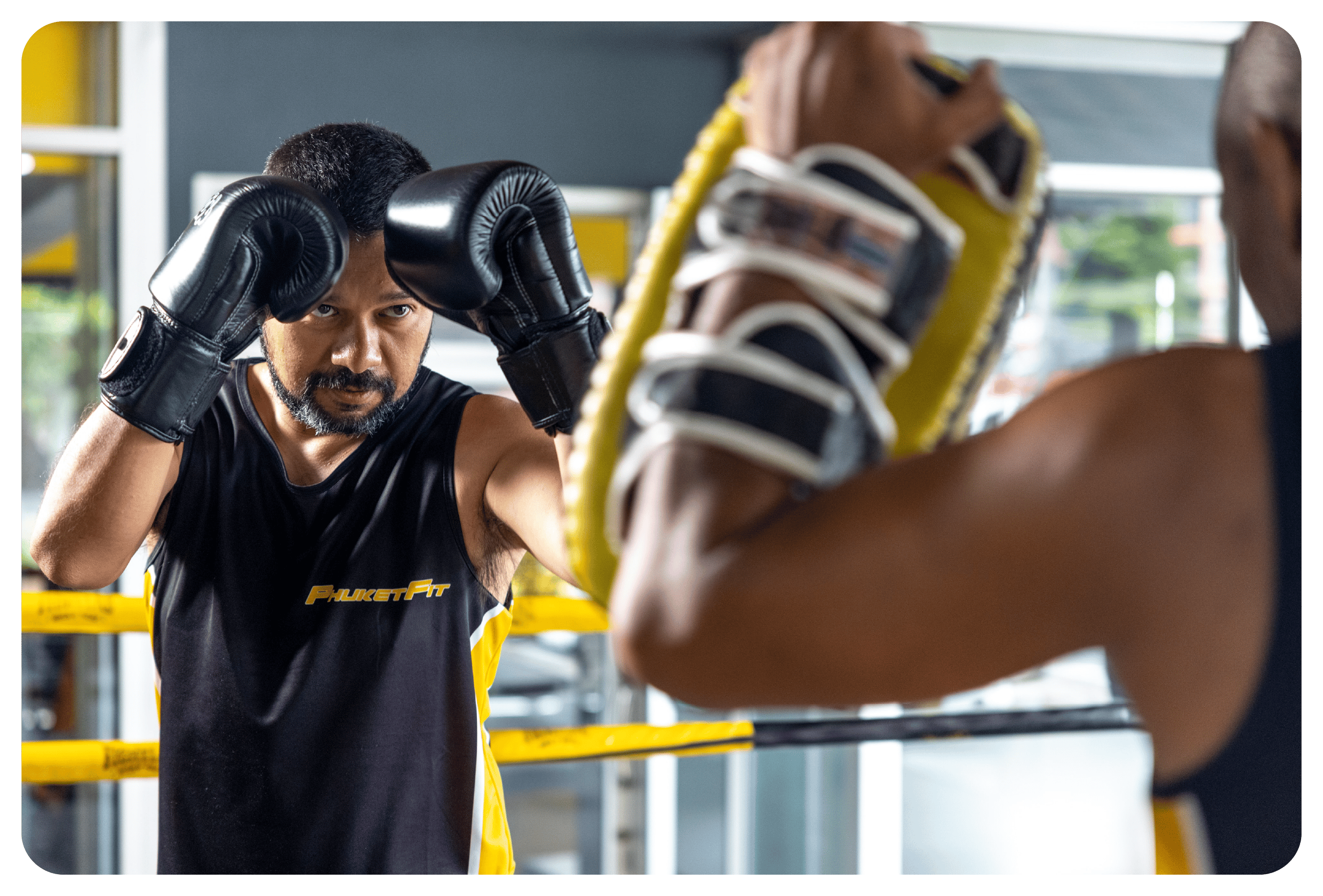photo of phuketfit guest in muay thai training class