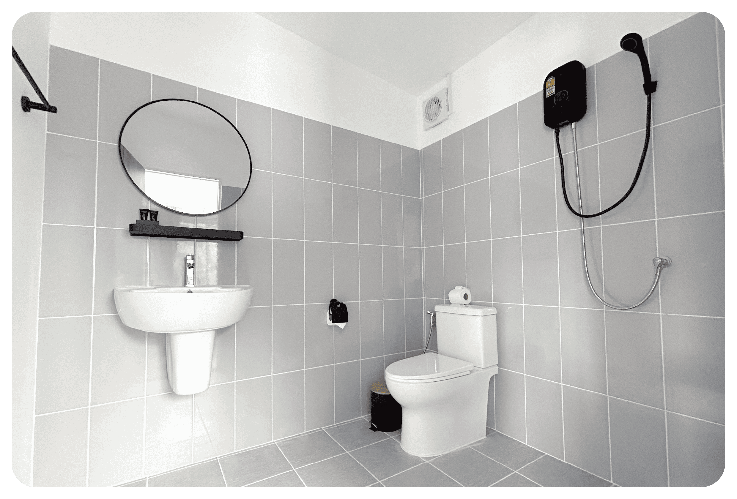 photo of bathroom inside phuketfit standard room accommodation