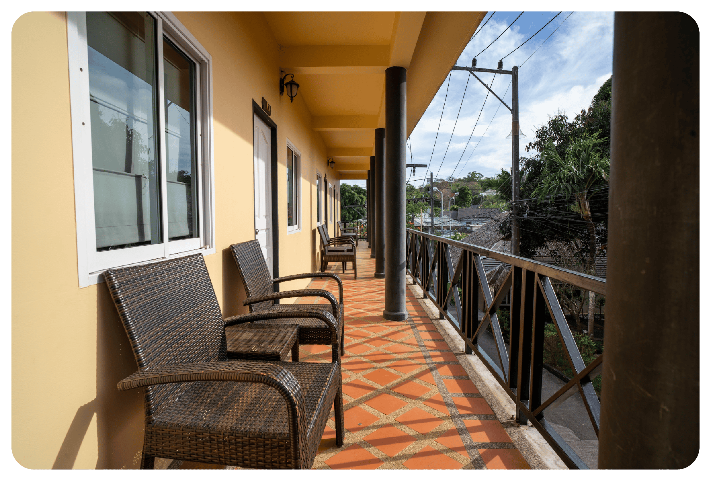 photo of balcony outside phuketfit standard room
